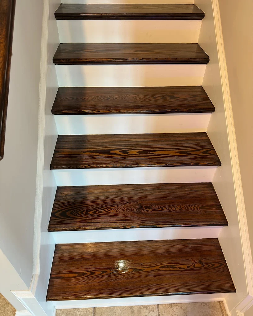 Wood Staining - <div ><div><span style="color: rgb(0, 0, 0);">Wood staining is the choice when you want tone and protection while keeping the grain visible. We sand for consistent absorption and adjust wipe time by species, because pine and oak do not take stain the same way here.</span></div></div> - Myrtle Beach